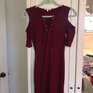Burgundy dress